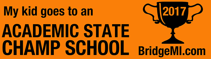 Free Academic State Champs bumper sticker.